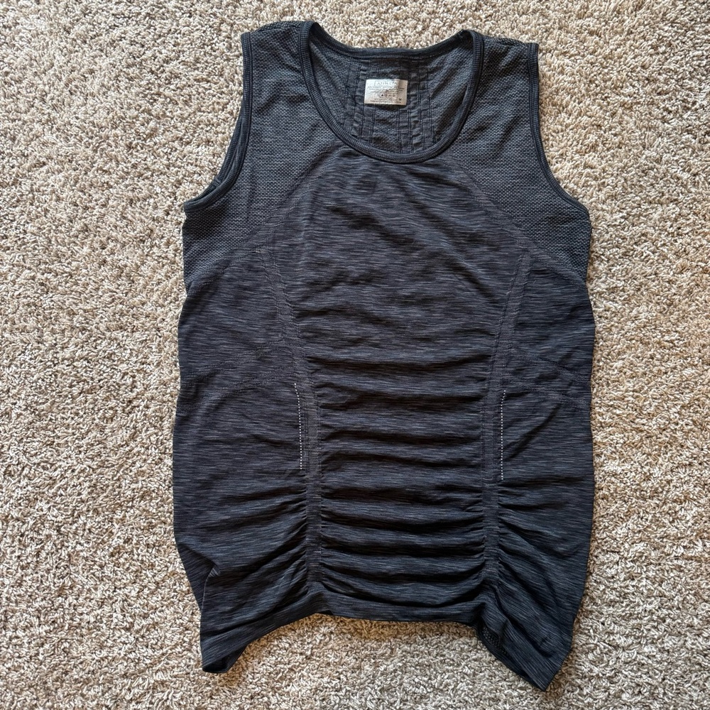 Athleta Charcoal Ruched Tank Top Women’s Medium #178